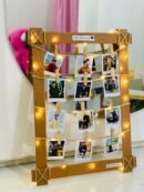 Wooden polaroid frame with clips✨️